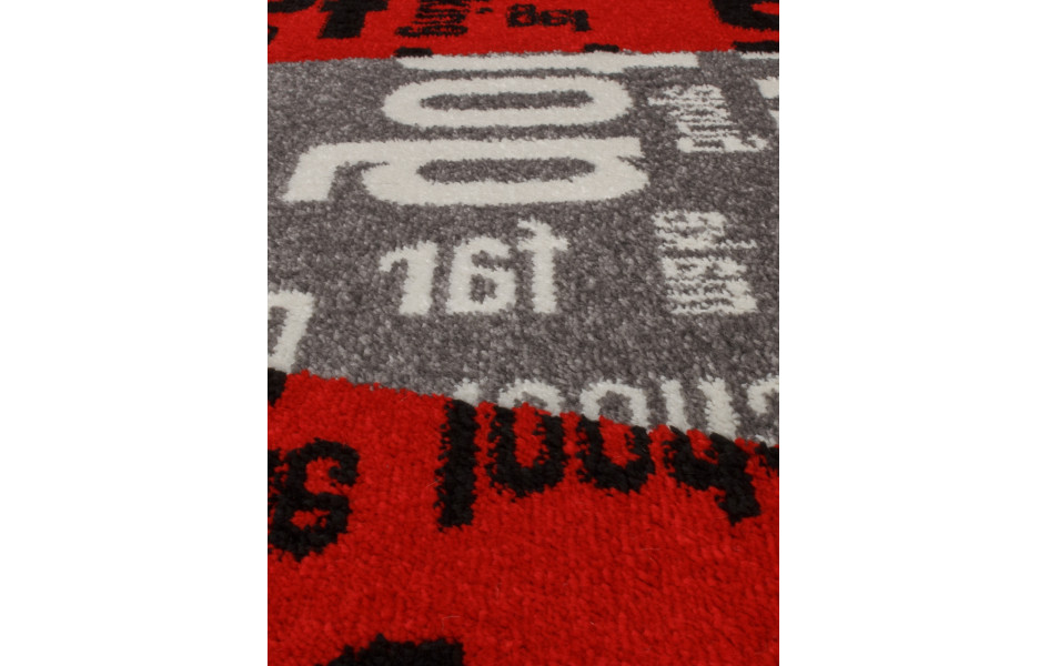 Детский ковер C081 - GRAY-RED