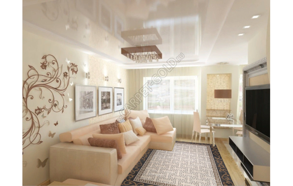 Ковер российский D781 CREAM GRAY - коллекция SERENITY