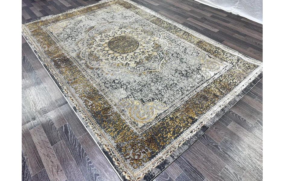 Ковер турецкий LisaA3503A_IVORY MUSTARD прямоугольный