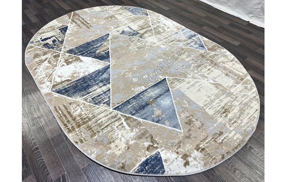 D067A_CREAM SHIRINK BLUE FDY Semnan овал