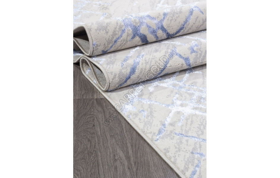 Ковер F164 - CREAM-BLUE - Прямоугольник - коллекция LIMAN