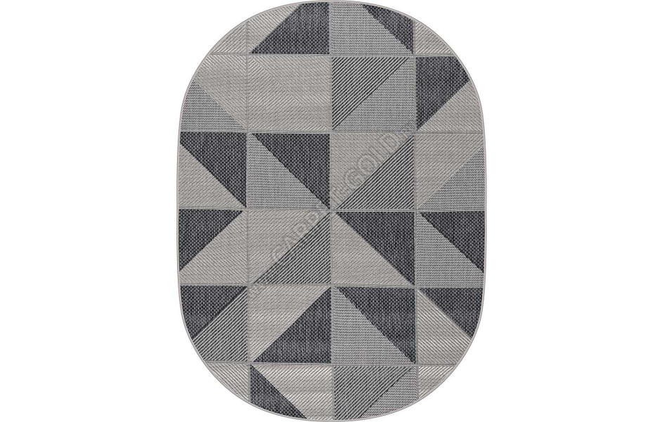 Безворсовый ковер E4725B2O OVAL 19 Циновка Тпе