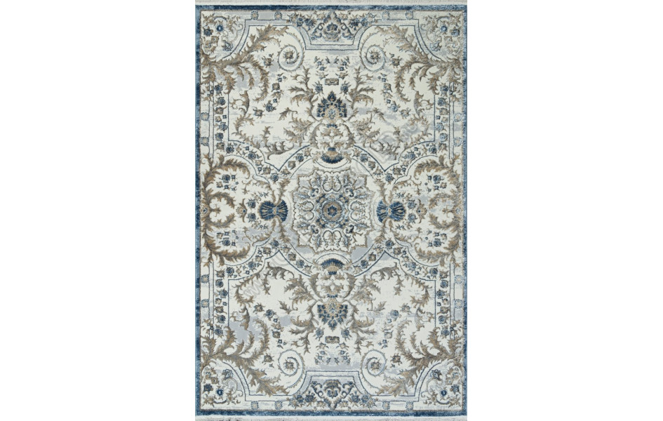 Ковер 00765A - D.BLUE FDY / CREAM HB - Прямоугольник - коллекция SAHARA