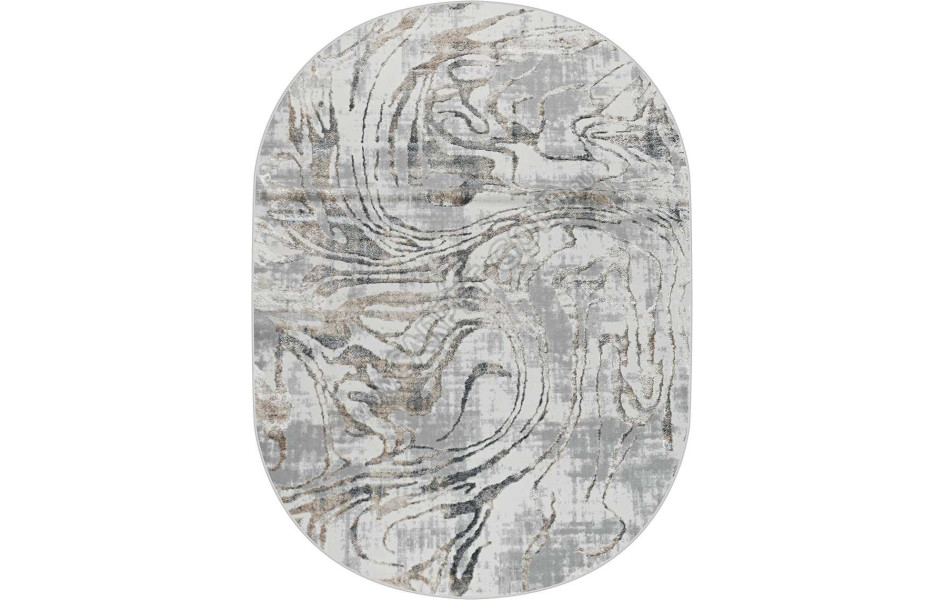38893A OVAL GREY FLS / BEIGE FL Olimpos